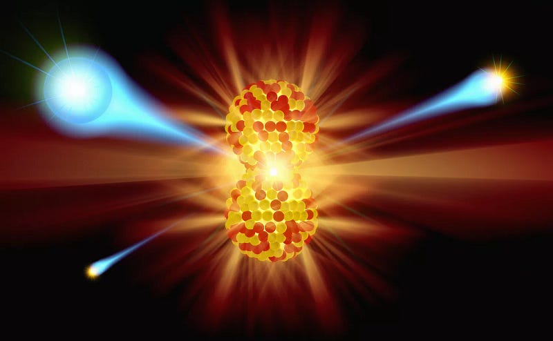 Spontaneous fission of an atomic nucleus
